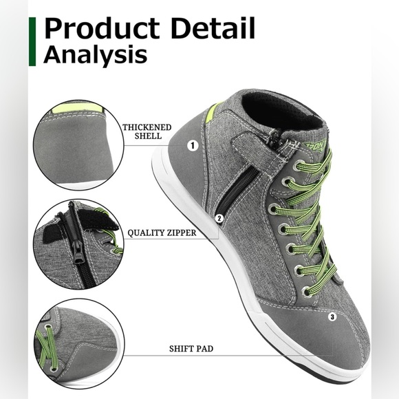 IRON JIA'S Motorcycle Shoes Men Streetbike sz 8.5. - Picture 3 of 8